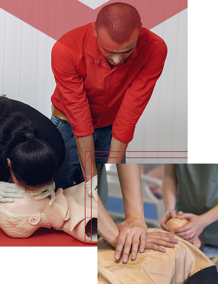 Mainland Safety Training, instructors delivering the intermediate first aid course